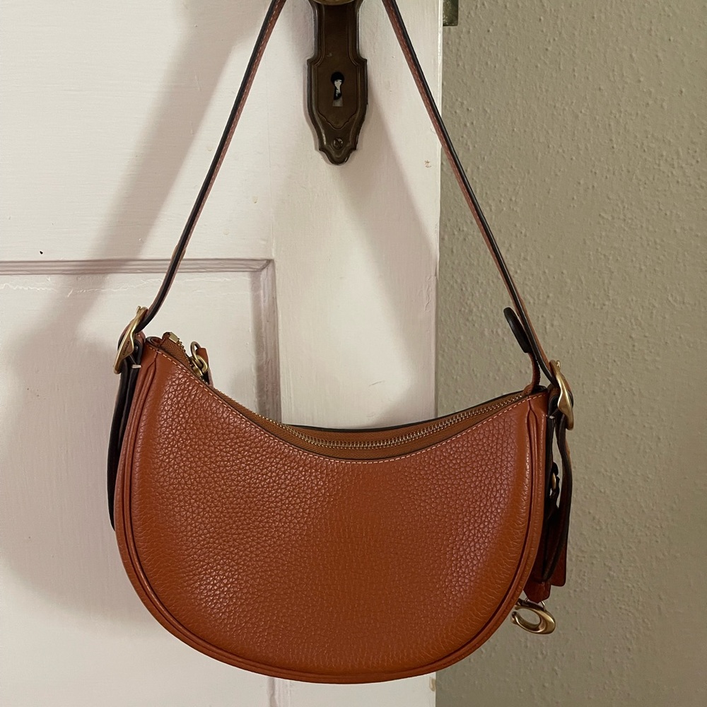 COACH Soft Pebble Leather Luna Shoulder Bag